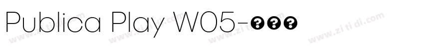 Publica Play W05字体转换